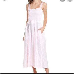 Petersyn Cherish Striped Midi Beach Melon Dress Size XS